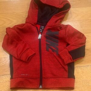 Nike Kids Red and Black Hoodie